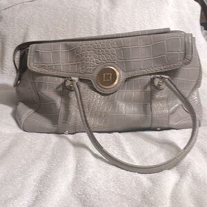 Liz Claiborne snakeskin bag. 17”x 10” high. Minimal wear and tear on handle.